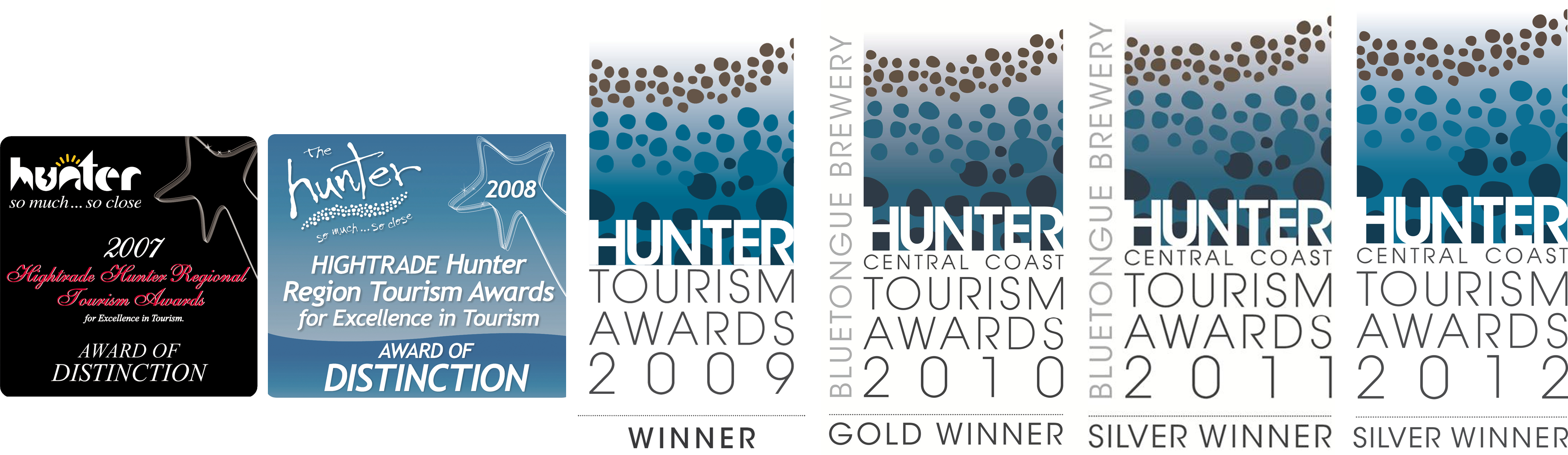Hunter Accommodation - Best Deluxe Accommodation 2007 to 2012 Awards
