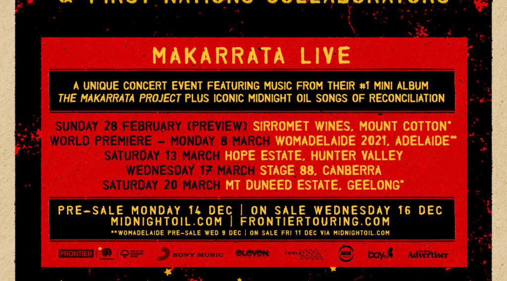 Midnight Oil Makarrata Live at Hope Estate Hunter Valley